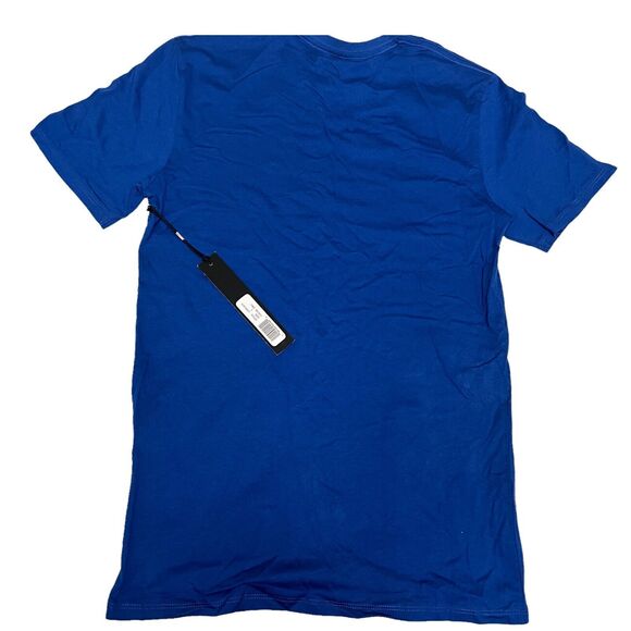 Karl Lagerfeld Paris  T Shirt Men’s S Blue Spellout Logo Designer Coordinates - Picture 4 of 8